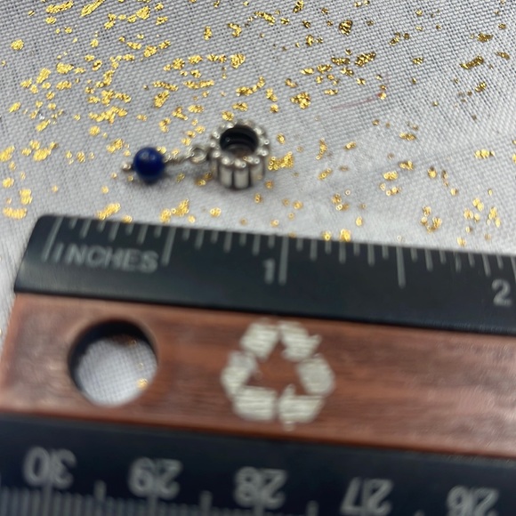 Pandora bracelet charm Sterling silver September lapis lazuli 925 ale - Picture 4 of 6